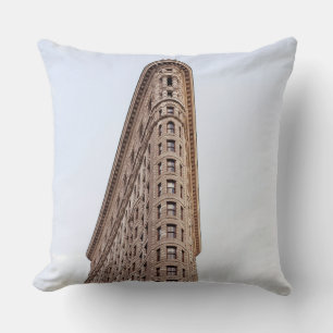 the iconic flatiron building throw pillow