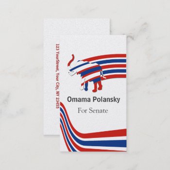 The Iconic! Red White Blue  Political Republican Business Card by 911business at Zazzle