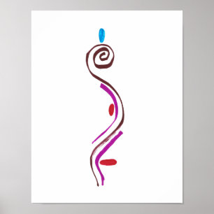 The Idea - Abstract Spiral Marker Line Art Poster