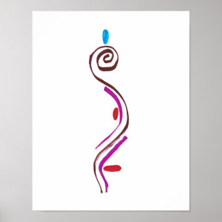 The Idea - Abstract Spiral Marker Line Art Poster