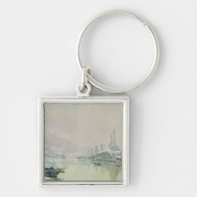 The Ile Lacroix under Snow, 1893 Keychain (Front)