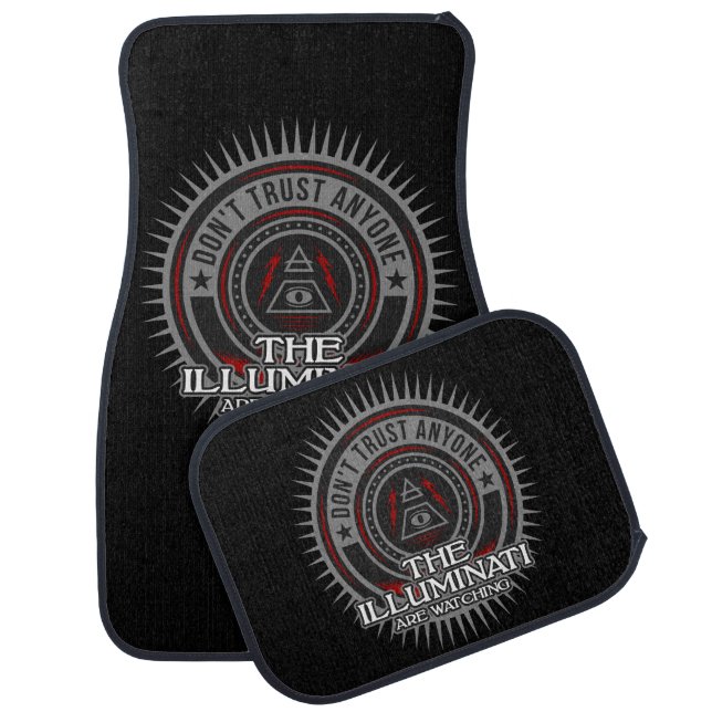 The Illuminati Are Watching Don't Trust Any One Car Floor Mat (Set)