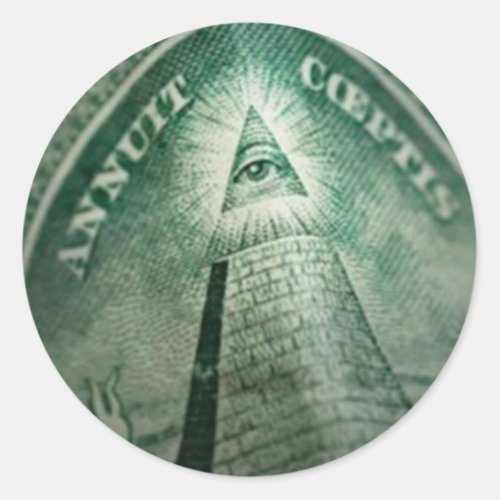 The Illuminati Eye Classic Round Sticker