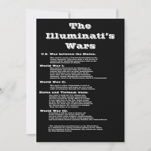The Illuminati's Wars (Front)