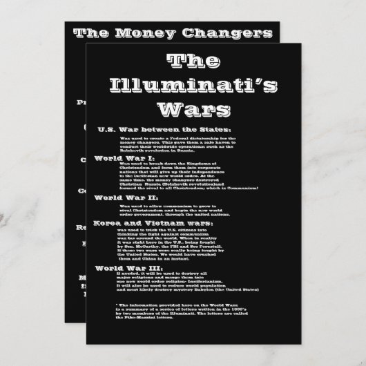The Illuminati's Wars (Front/Back)