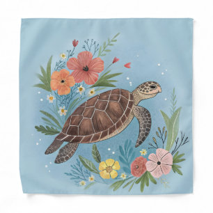 The illustration of a sea turtle bandana