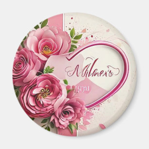 The image displays a vibrant blue bridal shower in magnet