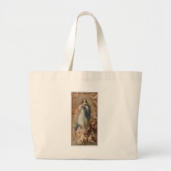 The Immaculate Conception By American Lithographic Large Tote Bag by TheArts at Zazzle