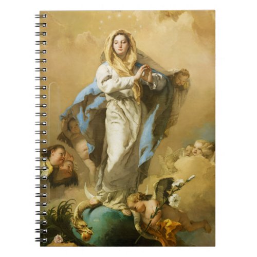 The Immaculate Conception by Giovanni B Tiepolo Notebook
