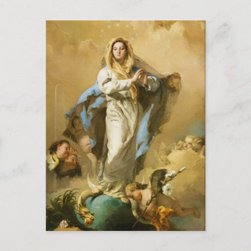 The Immaculate Conception by Giovanni B Tiepolo Postcard