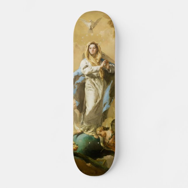 The Immaculate Conception by Giovanni B. Tiepolo Skateboard Deck (Front)