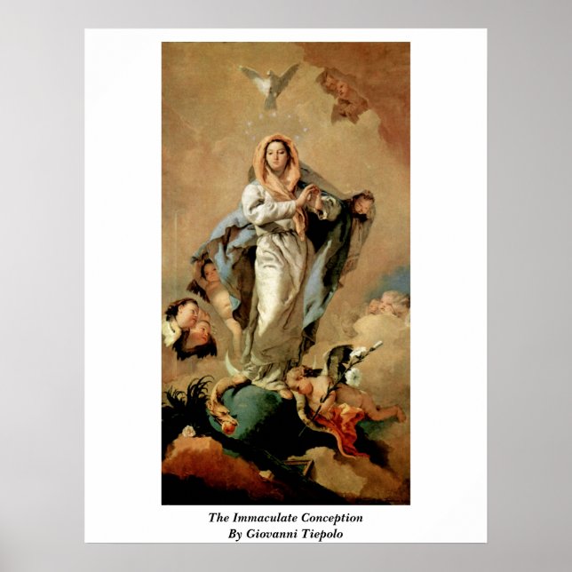 The Immaculate Conception By Giovanni Tiepolo Poster (Front)