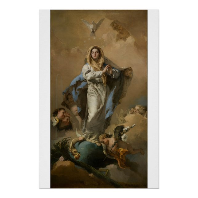 The Immaculate Conception by Giovanni Tiepolo Poster (Front)