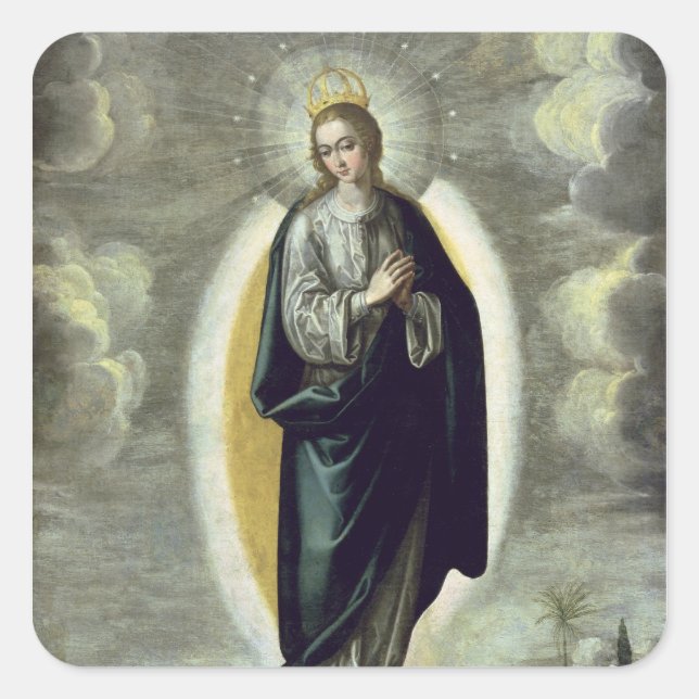 The Immaculate Conception Square Sticker (Front)