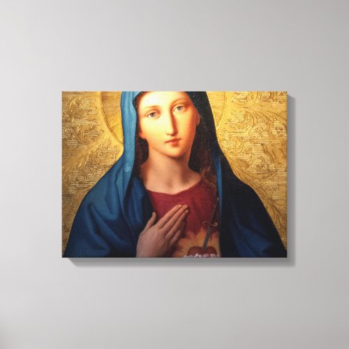 The Immaculate Heart Of Mary Canvas Print