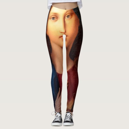 The Immaculate Heart Of Mary Leggings