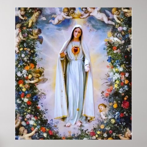 The Immaculate Heart of Mary Mother of God Poster