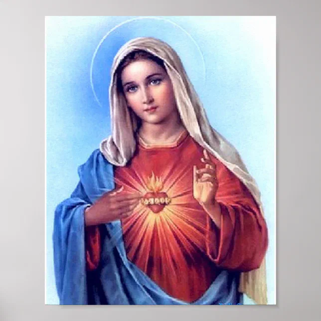 The Immaculate Heart of Mary Poster | Zazzle