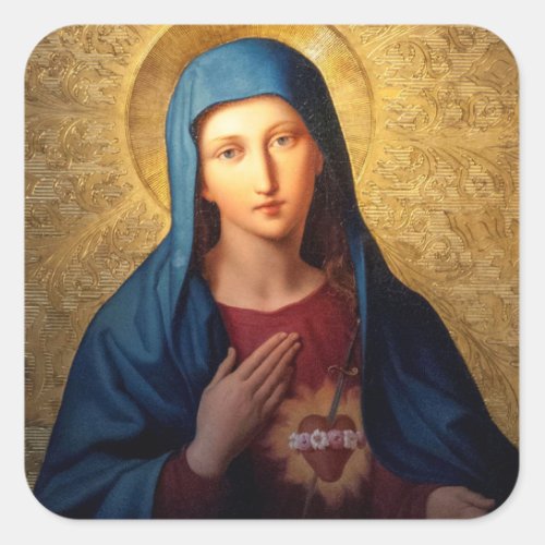 The Immaculate Heart Of Mary Square Sticker