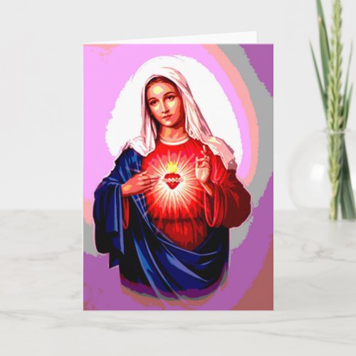 The Immaculate Heart of Virgin Mary Card
