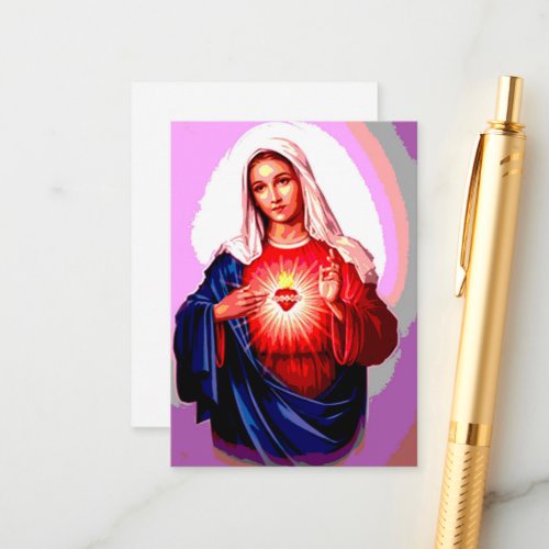 The Immaculate Heart of Virgin Mary Enclosure Card