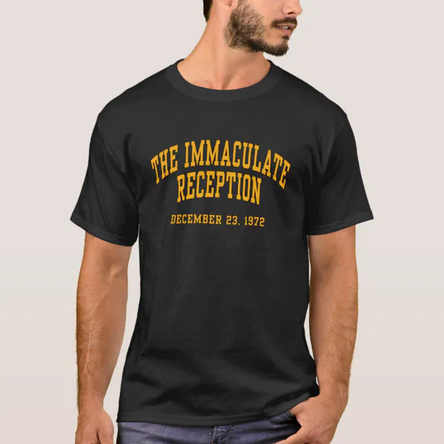 Zazzle The Immaculate Reception T-Shirt, Men's, Size: Adult S, Black