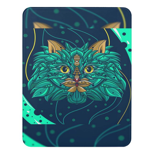 The Immortal Cat |Cute Cat Design Door Sign (Contemporary Vert)