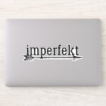 the imperfekt vinyl sticker w/ arrow