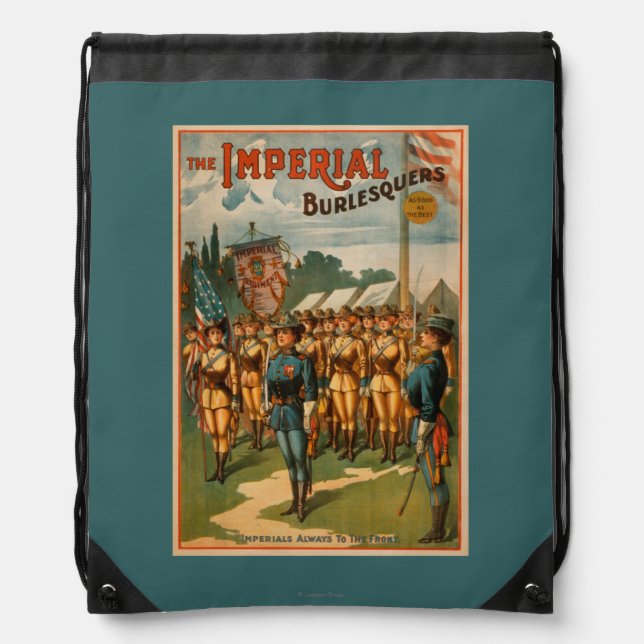 The Imperial Burlesquers Female Soldiers Play Drawstring Bag (Front)