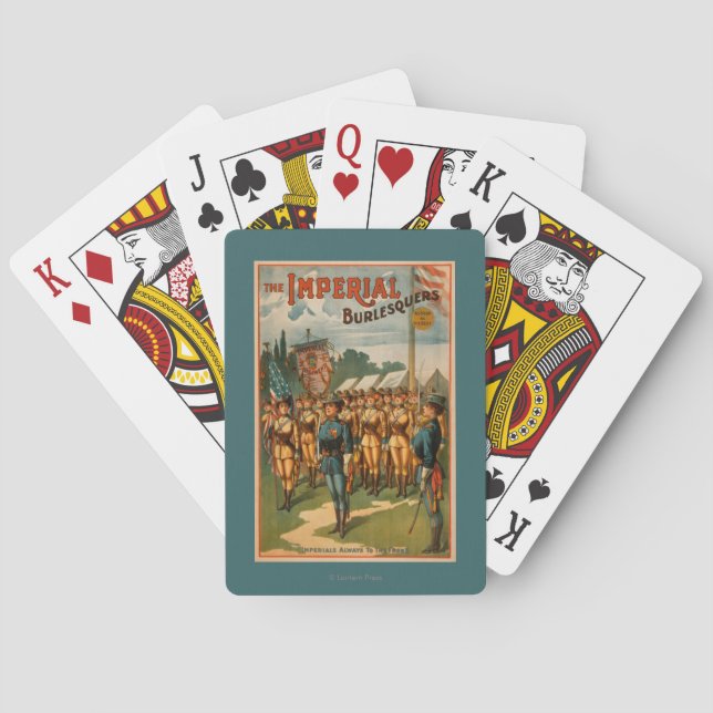 The Imperial Burlesquers Female Soldiers Play Poker Cards (Back)