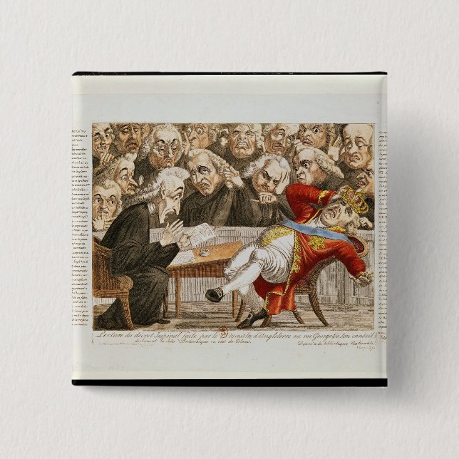The Imperial Decree to George III Button (Front)