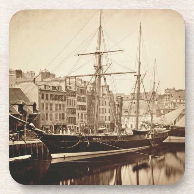 The Imperial Yacht 'La Reine Hortense' at Le Havre Beverage Coaster (Front)