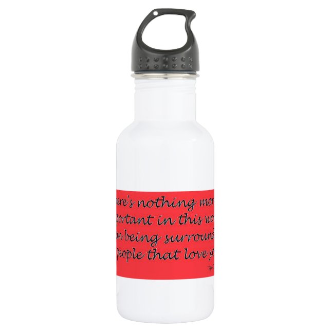 The importance of love. stainless steel water bottle (Front)
