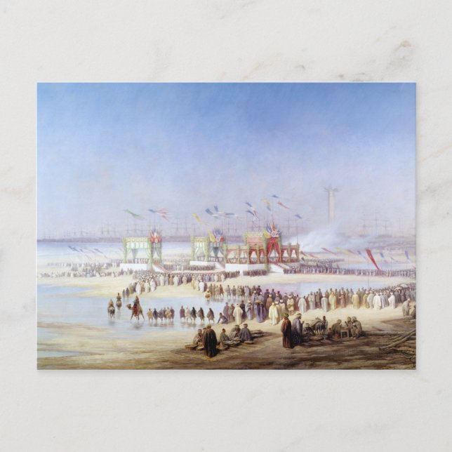 The Inauguration of the Suez Canal Postcard (Front)