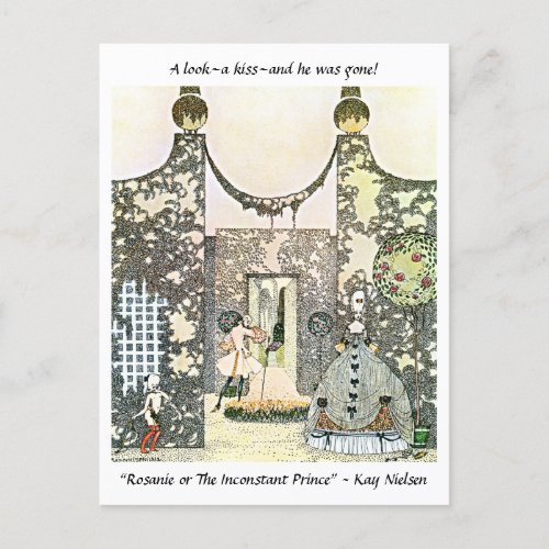 The Inconstant Prince fairytale illustration Postcard