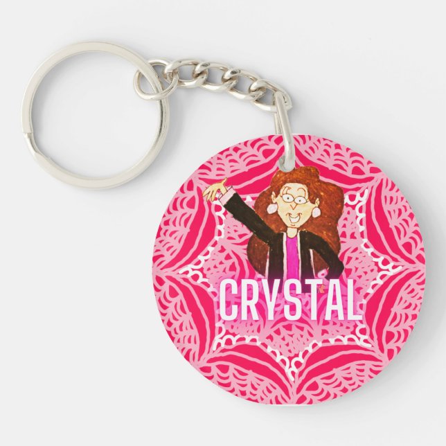 The Incredible 5 Crystal by Jenn Webster Keychain (Front)
