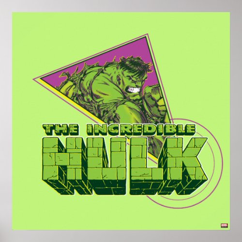 The Incredible Hulk 90s Graphic Poster