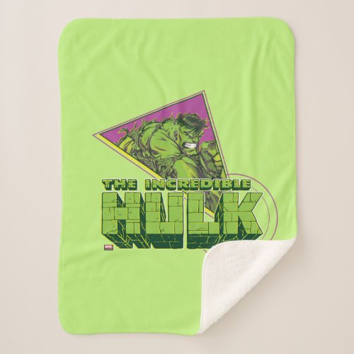 The Incredible Hulk 90s Graphic Sherpa Blanket