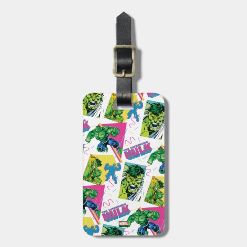 The Incredible Hulk 90s Pattern Luggage Tag