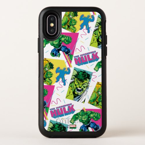 The Incredible Hulk 90s Pattern OtterBox Symmetry iPhone X Case