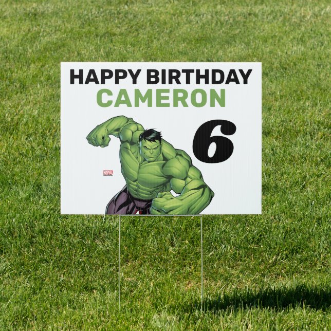 The Incredible Hulk Birthday Sign (Insitu)