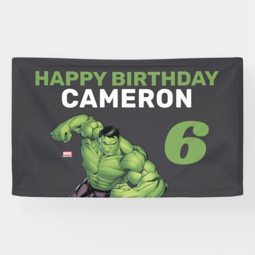 The Incredible Hulk Chalkboard Birthday Banner