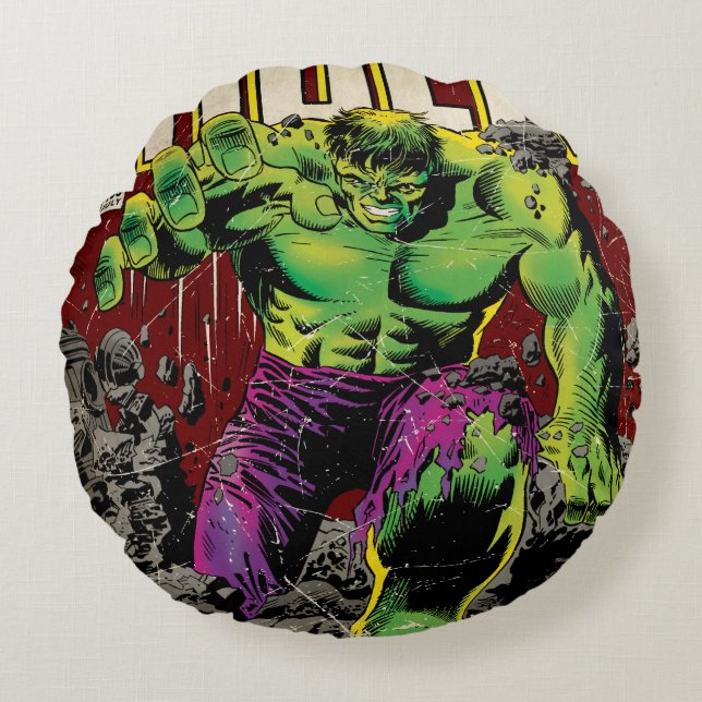 The Incredible Hulk Comic #105 Round Pillow (Front)