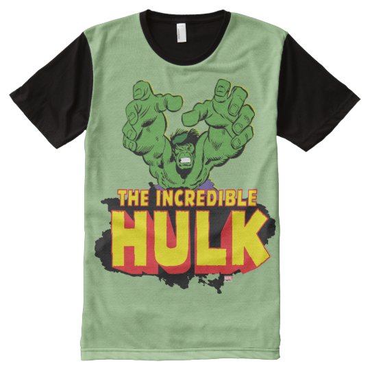 The Incredible Hulk Logo All-Over-Print T-Shirt | Zazzle.com