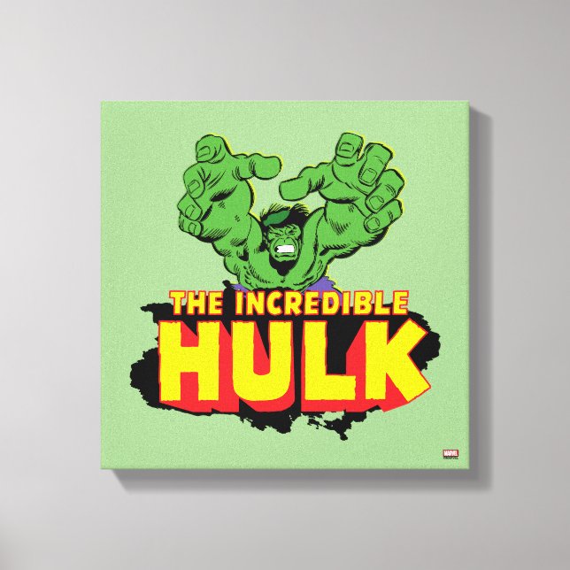 The Incredible Hulk Logo Canvas Print (Front)