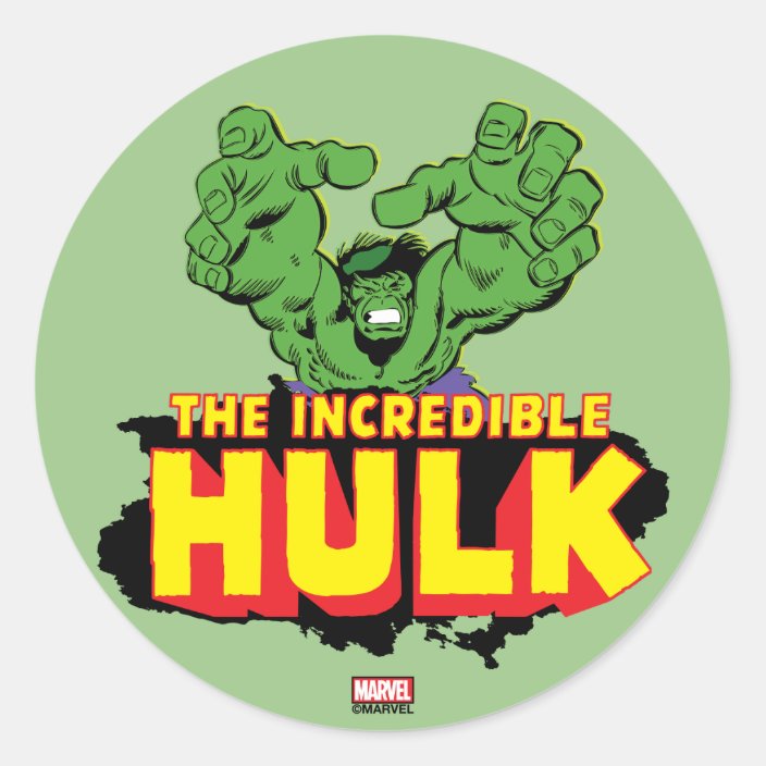 The Incredible Hulk Logo Classic Round Sticker | Zazzle.com