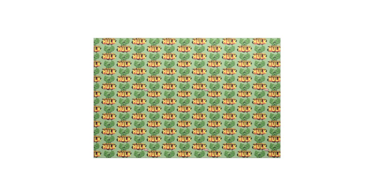 The Incredible Hulk Logo Fabric | Zazzle