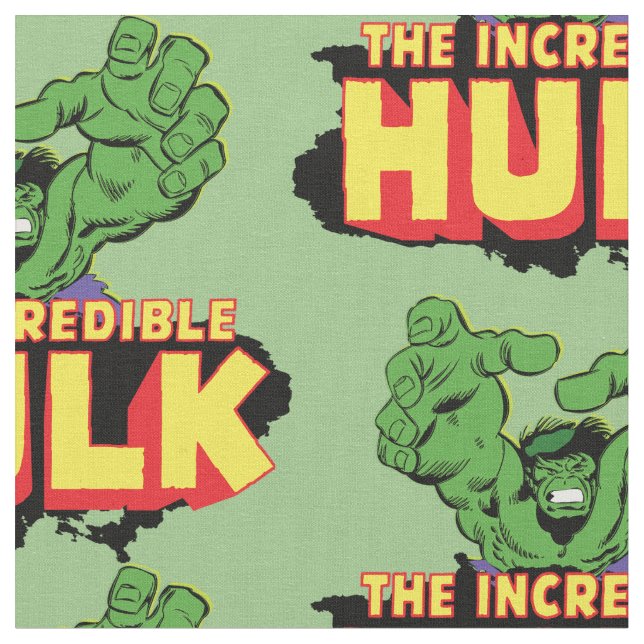 The Incredible Hulk Logo Fabric (Close Up)