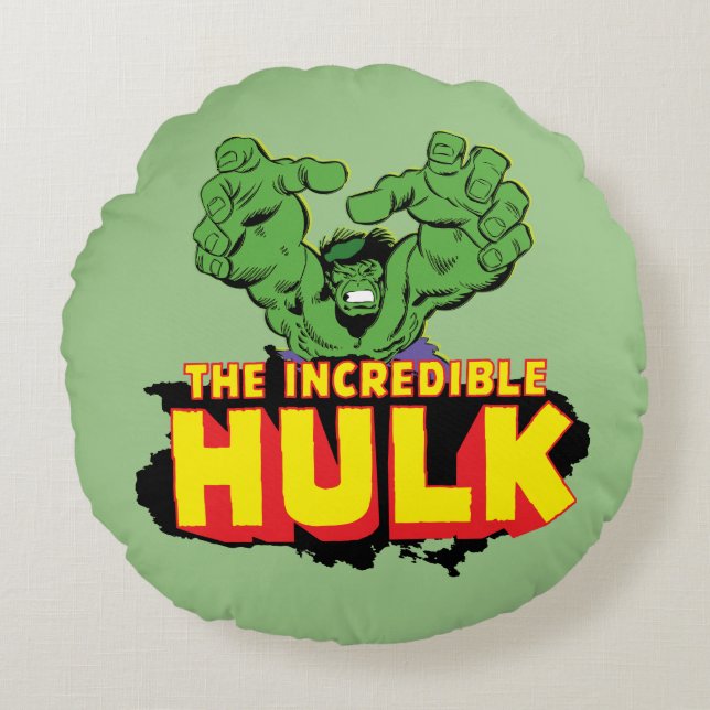 The Incredible Hulk Logo Round Pillow (Front)