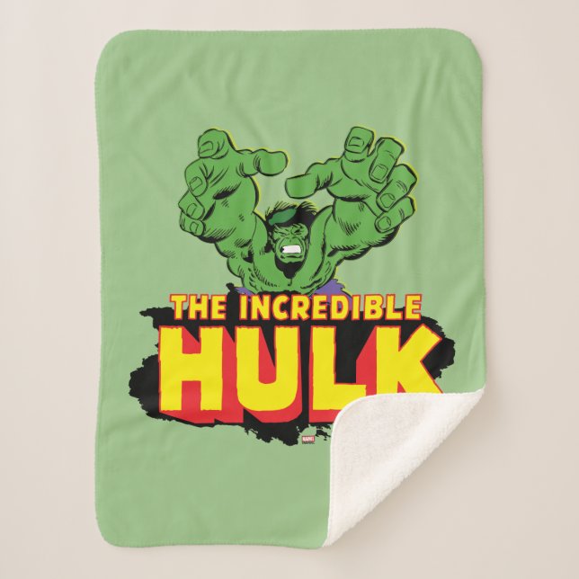The Incredible Hulk Logo Sherpa Blanket (Front)